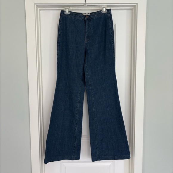 Free People Wide Flare Ultra High Rise Jeans 28 - Picture 2 of 8